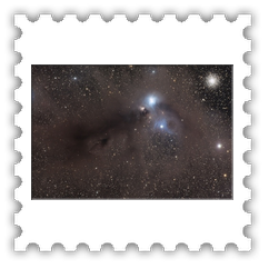 Reflexis kdk s porfelhk jtka a Corona Australis csillagkpben