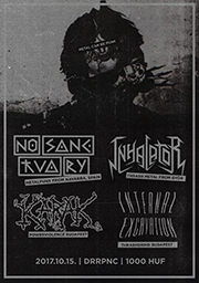 No Sanctuary, Inhalator, Karak - Flyer