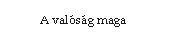 Szvegdoboz: A valsg maga