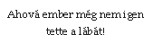 Szvegdoboz: Ahov ember mg nem igen tette a lbt!