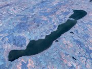 A Balaton  s krnyez teleplsek negatvja! Mhold felvtel. 
