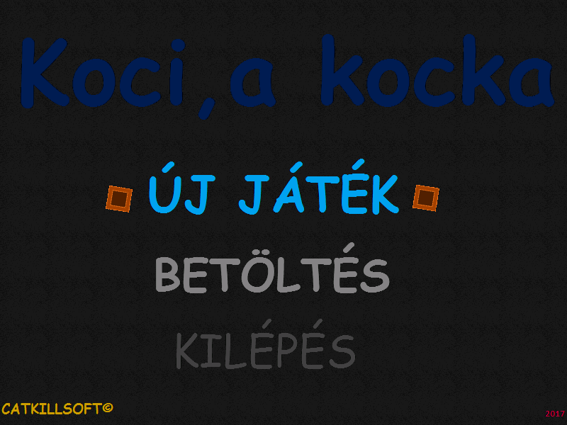 Koci a kocka menükép
