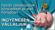 Kezdő v&aacute;llalkoz&aacute;sok k&ouml;nyvel&eacute;s&eacute;t az els&oacute; h&oacute;napban ingyenesen v&aacute;llaljuk