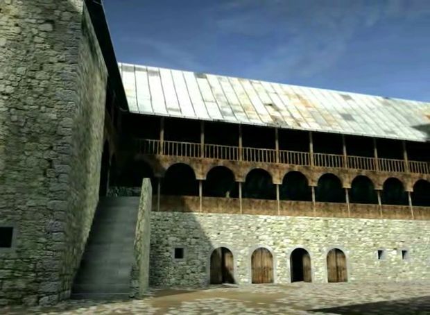 Az udvar a fejedelmi palotával