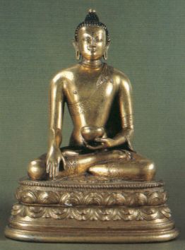 Gautama Sákjamuni Lótusztrónon