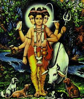10. ábra: Dattatreya, a triász fotinó.