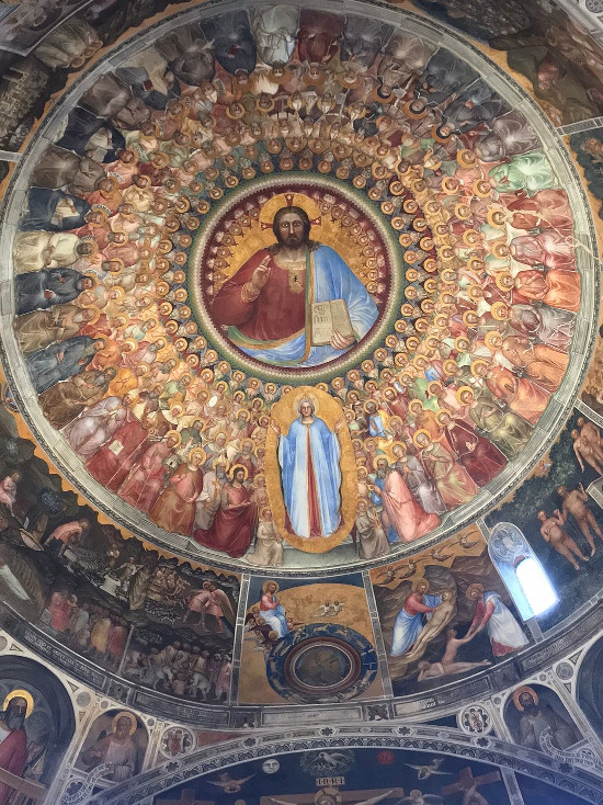 Padova: a kápolna
kupolája belül.