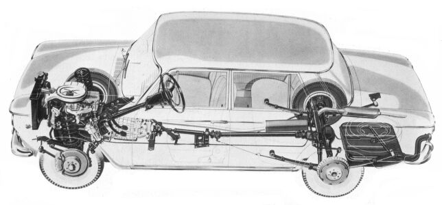 Fiat 1300/1500 cutaway drawing
