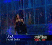 Miss USA, Rachel Smith, slips and falls
