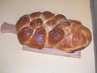 Tsoureki large braids shaped