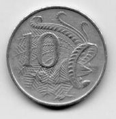 Superb Lyrebird on the Australian 10 cent coin