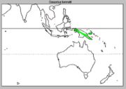 Distribution of Casuarius bennetti