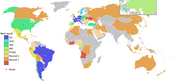 Map of countries' best results