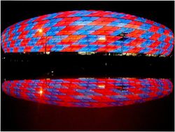 Allianz Arena lit up