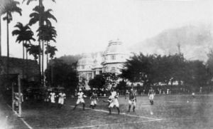 Brazil's first match, at home to Exeter City in 1914.