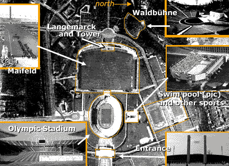 The entire Olympischer Platz from an Allied aerial spy picture. Notice its symmetry.