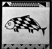 Fish compose approximately 8% of all figurative depictions on Mimbres pottery.