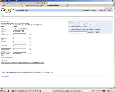 Google Base Screenshot