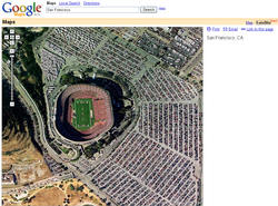 Screenshot of Google Maps (satellite)