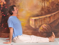 Dandasana-Bot tartás