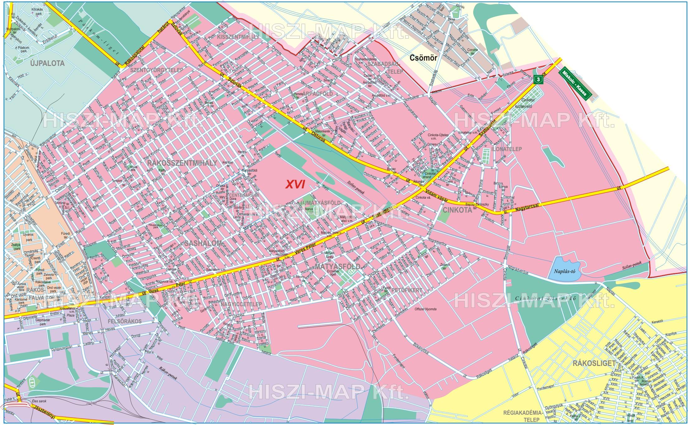 16 kerület térkép Házőr 16 kerület térkép