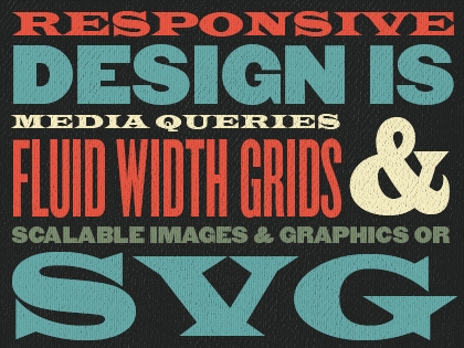 Responsive design is media queries and fluid width grids.