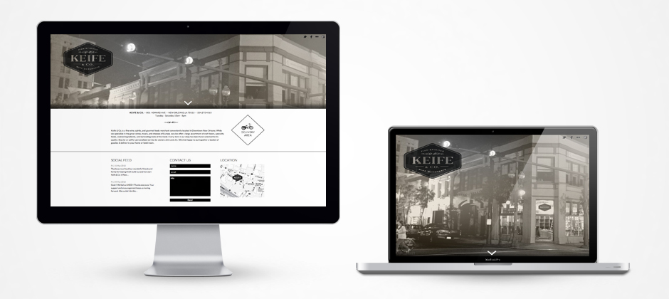 The New Keife and Co Website - Fine wine merchants in New Orleans - Featuring, about, social feed, contact, and location.