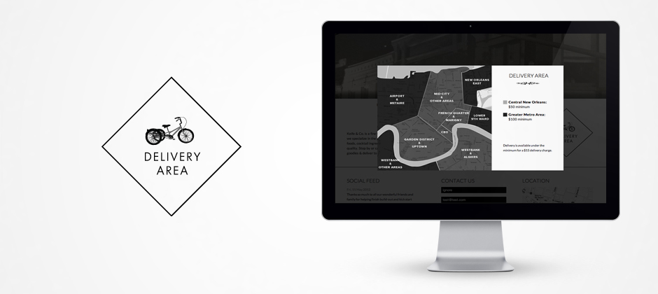 Keife and Co New Orleans Web Design - Lightbox displaying delivery area