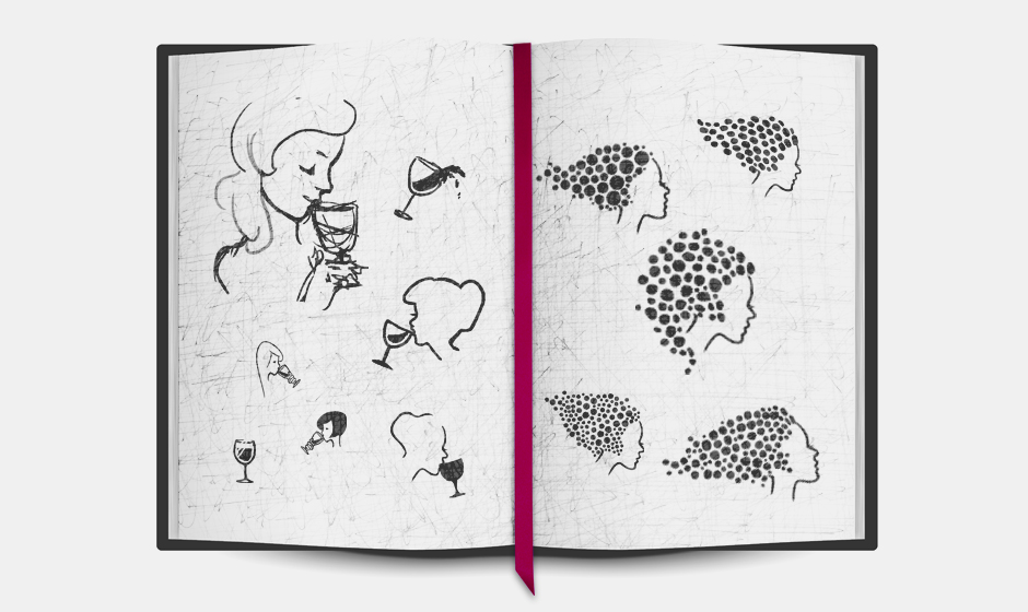 Bizou-wines-logo-sketches-notebook