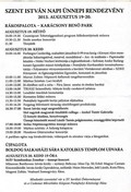Szent Istvn napi rendezvny Rkospalotn