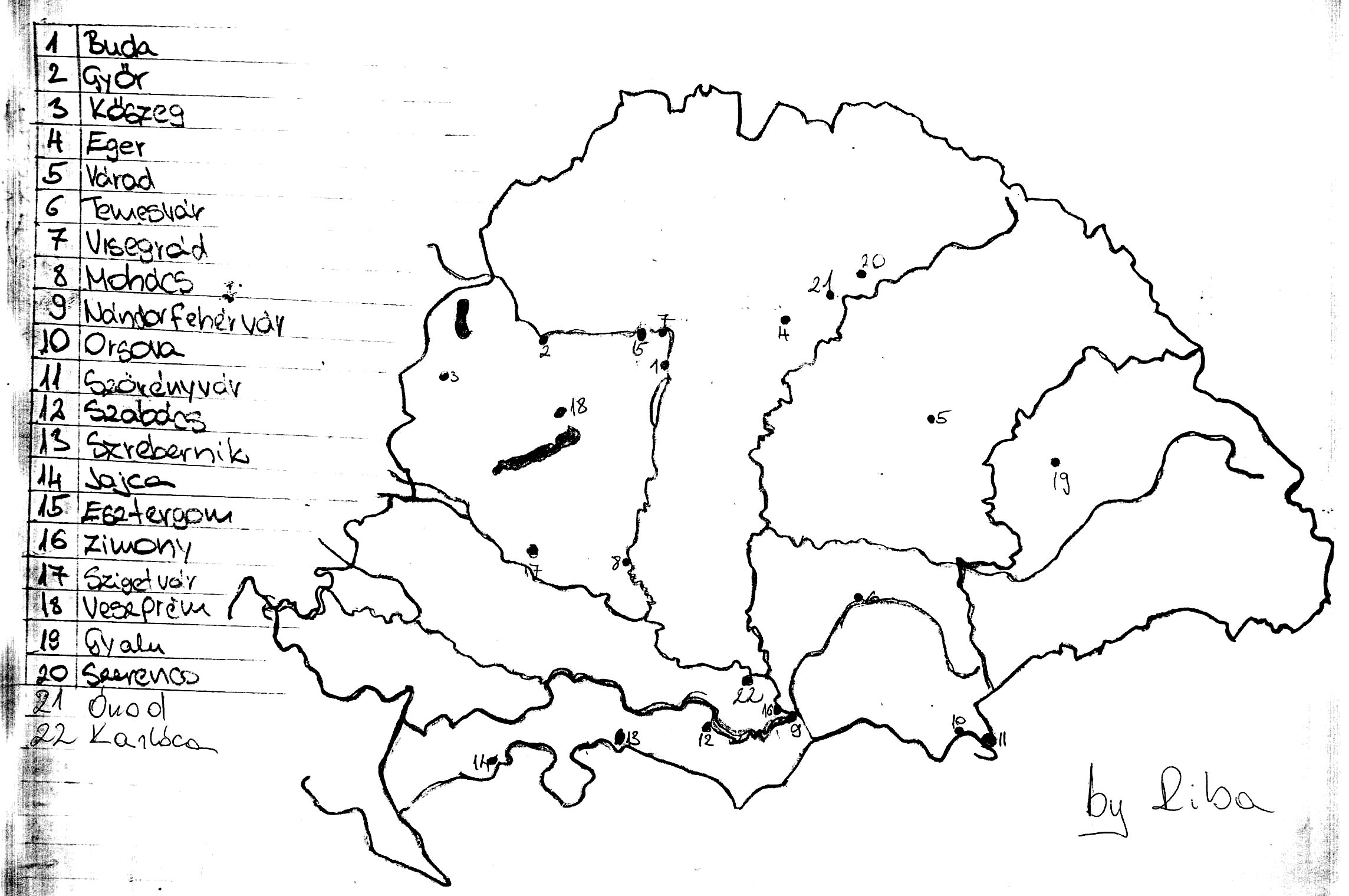 középkori magyarország térkép Kiss Andor középkori magyarország térkép