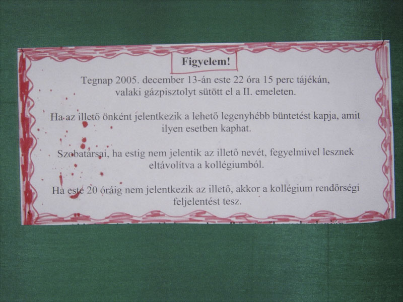 A vérdíj fél órával később