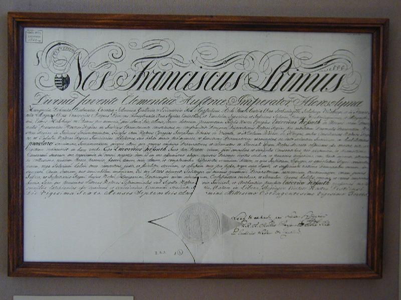 018-Kossuth_ugyvedi_oklevele.jpg - Kossuth Lajos gyvdi oklevele (Magyar Orszgos Levltr - Vrs Antal Gyjtemny R-92.)