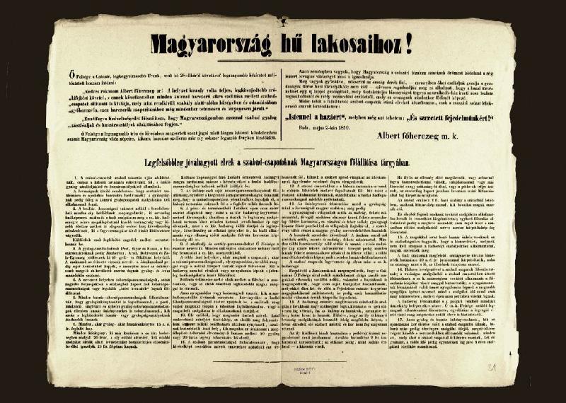 083-Magyarorszag_lakosaihoz.jpg - Albrecht fherceg toborz felhvsa 1859 mjusban (Magyar Orszgos Levltr