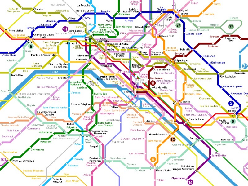 Párizs metrótérkép