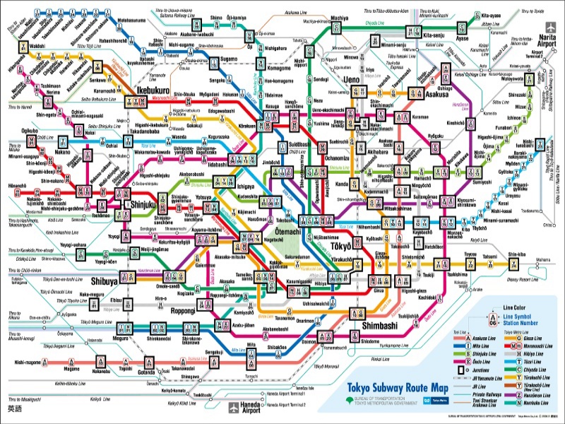 Tokió metrótérkép