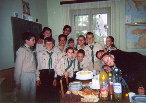 A csapat a tortval