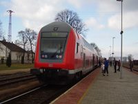 DB's No. 8681 001-9 control car as No. 5412 slow train at Bnrve station, Hungary, 12.11.2006.