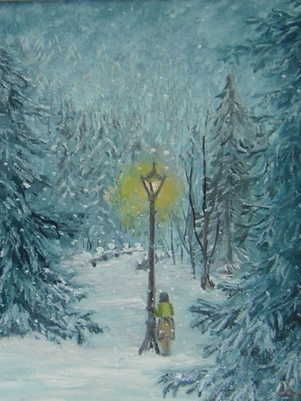 T�vol a v�rost�l  30*40  olaj,farost