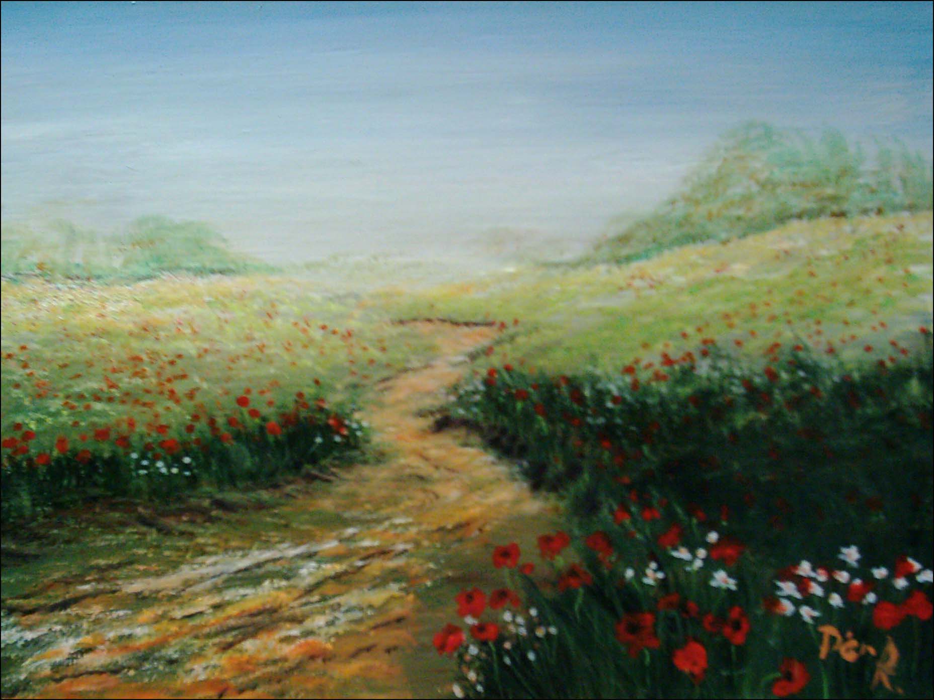 T�jk�p pipacsokkal 45*34 olaj,farost