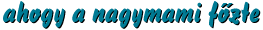 ahogy a nagymami fozte