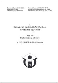 2008. �vi k�zhaszn�s�gi jelent�s