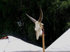 Nemzetségjelvény a jurta eltt - 4