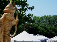 Lovas íjász (Simmer Sándor fafaragása) / Berittene Bogenschütze (Holzschnitzereien von Sándor Simmer) / Horseback Archer (Woodcarving by Sándor Simmer) - 8
