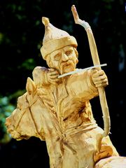 Lovas íjász (Simmer Sándor fafaragása) / Berittene Bogenschütze (Holzschnitzereien von Sándor Simmer) / Horseback Archer (Woodcarving by Sándor Simmer) - 13