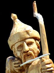 Lovas íjász (Simmer Sándor fafaragása) / Berittene Bogenschütze (Holzschnitzereien von Sándor Simmer) / Horseback Archer (Woodcarving by Sándor Simmer) - 15