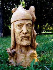 Attila nagykirály (Simmer Sándor fafaragása) / Großkönig Attila (Holzschnitzereien von Sándor Simmer) / Great King Attila (Woodcarving by Sándor Simmer) - 2