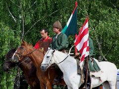 Az Árpád vezér Lovas Történelmi Zarándoklat fogadása / Empfang der Teilnehmer des 'Großfürst Arpad Berittene Historische Pilgerweg' / Reception of the participants of the 'Grand Duke Arpad Mounted Historical Pilgrimage' - 2