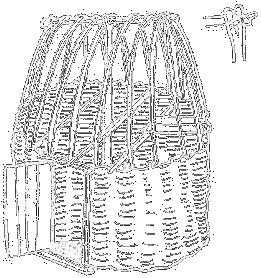 Ellipszis alakú kunyhó szerkezete (Erdély)