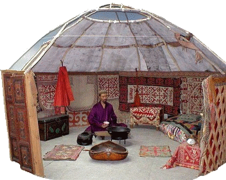 Kazah jurta szerkezete